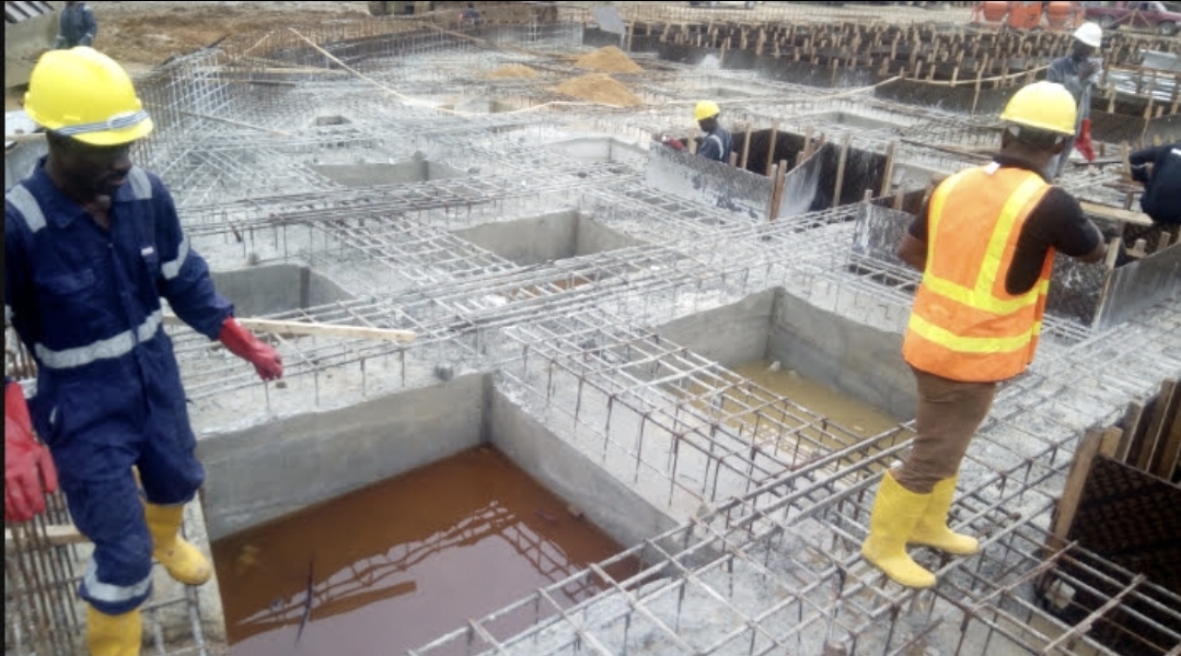 Soapworth team carrying out concrete slab fieldwork